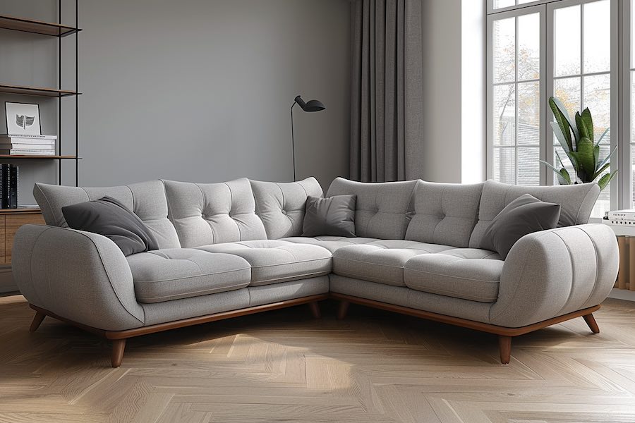 sofa rinconera gris